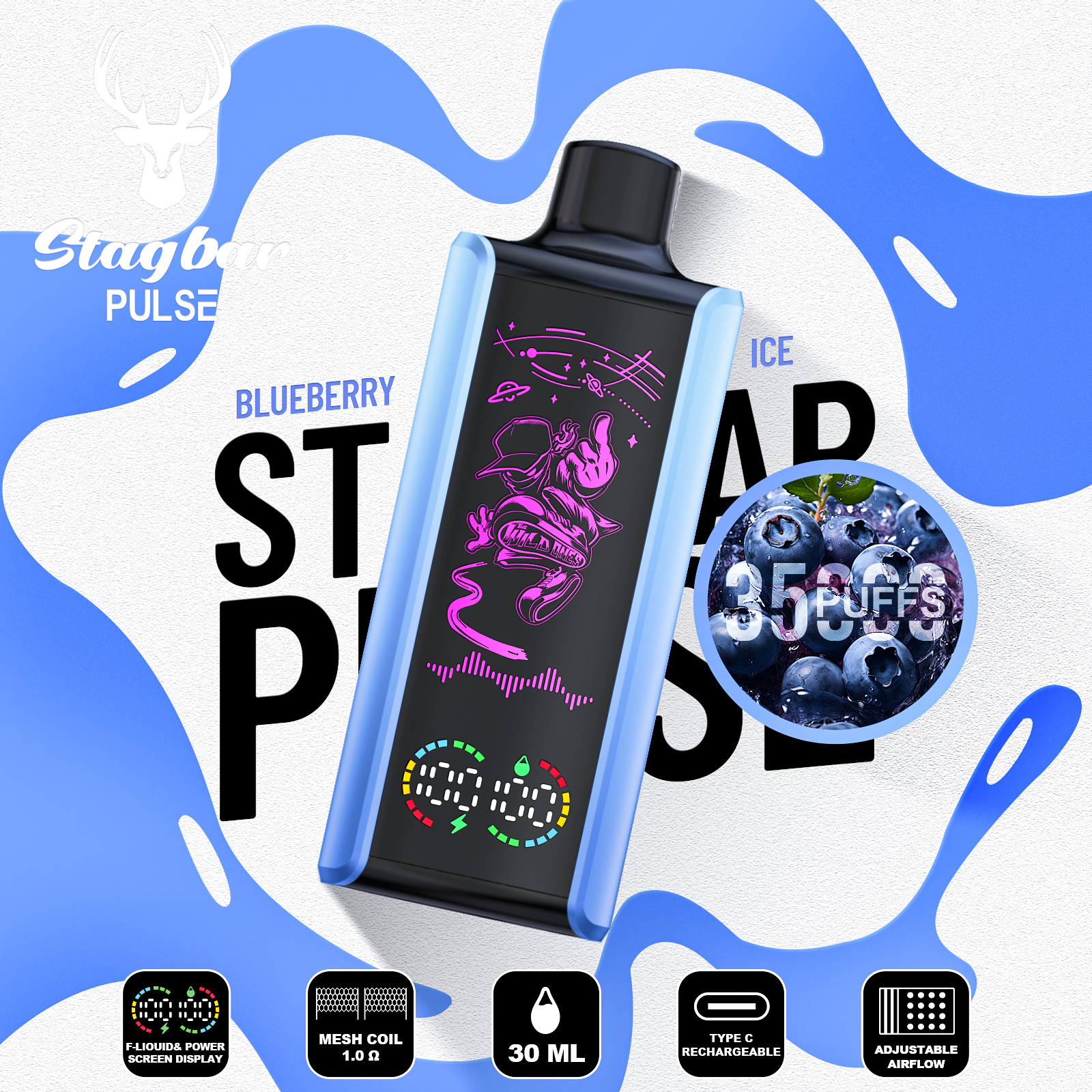 stag bar Pulse 35K Puffs(50PCS)EU - immagine 11