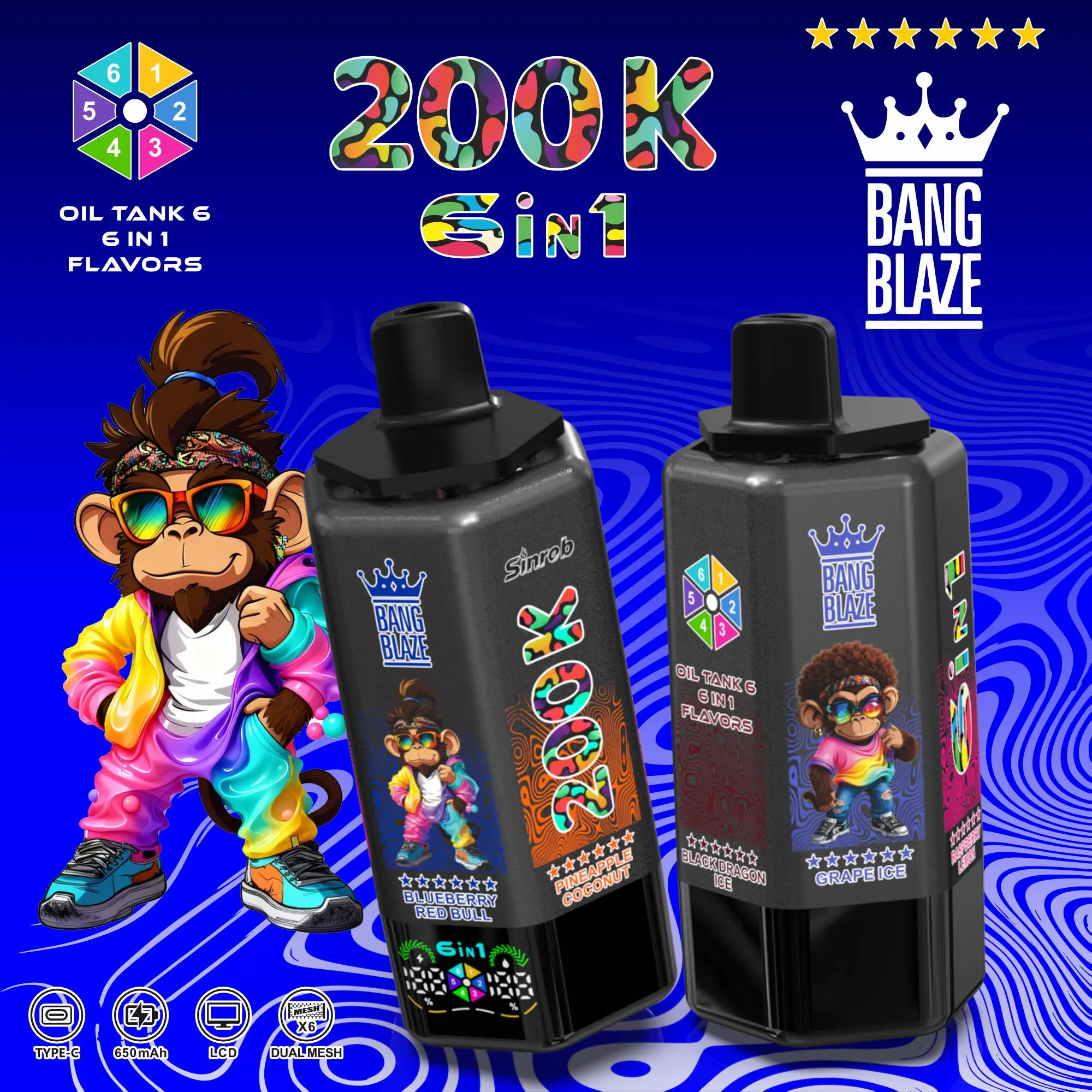 Bang Blaze 200000 200K Puffs(10PCS)EU - immagine 7