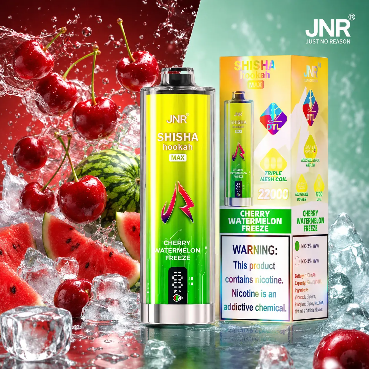 JNR Shisha Max Vape | 22000 Puffs (50 PCS) - immagine 5