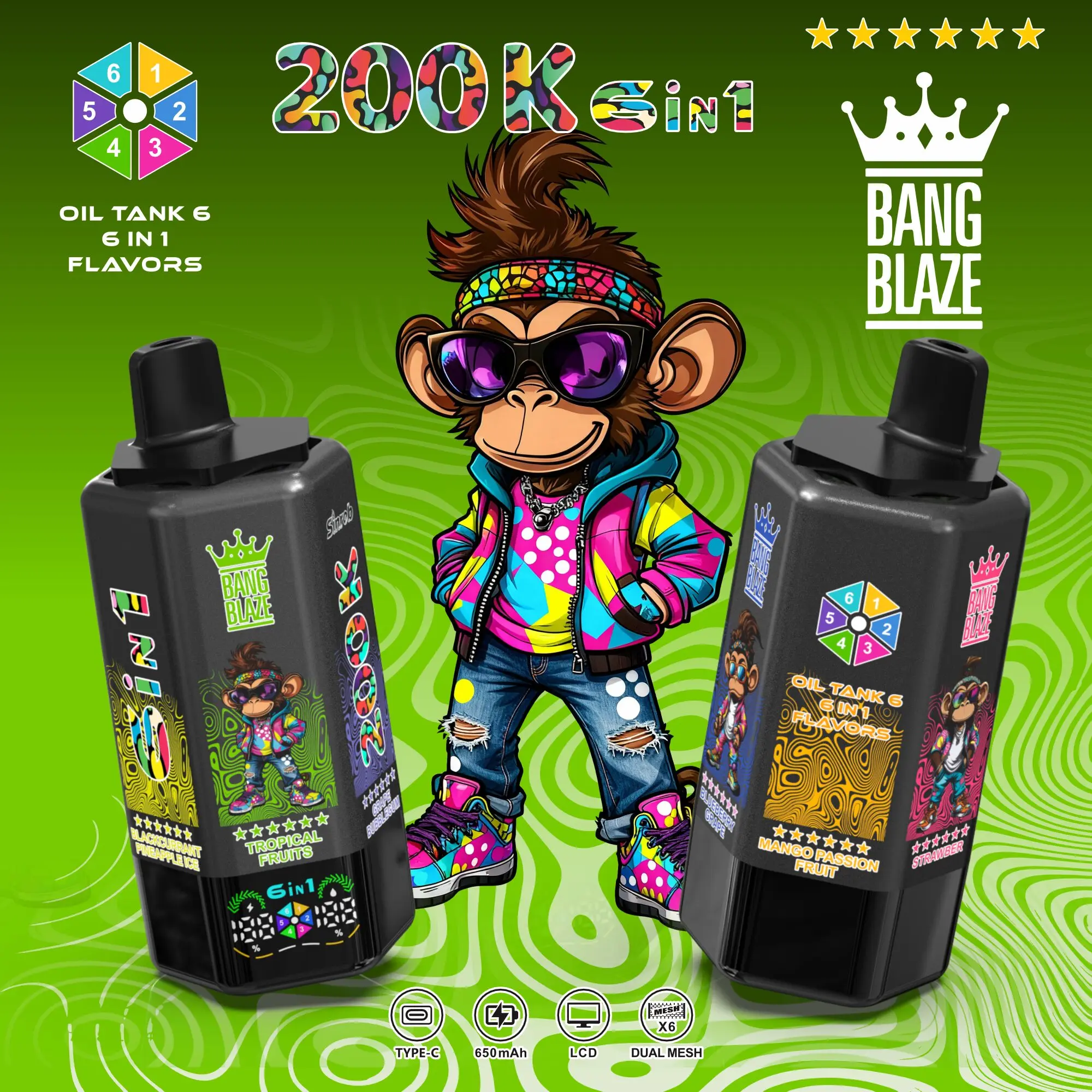 Bang Blaze 200000 200K Puffs(10PCS)EU - immagine 10