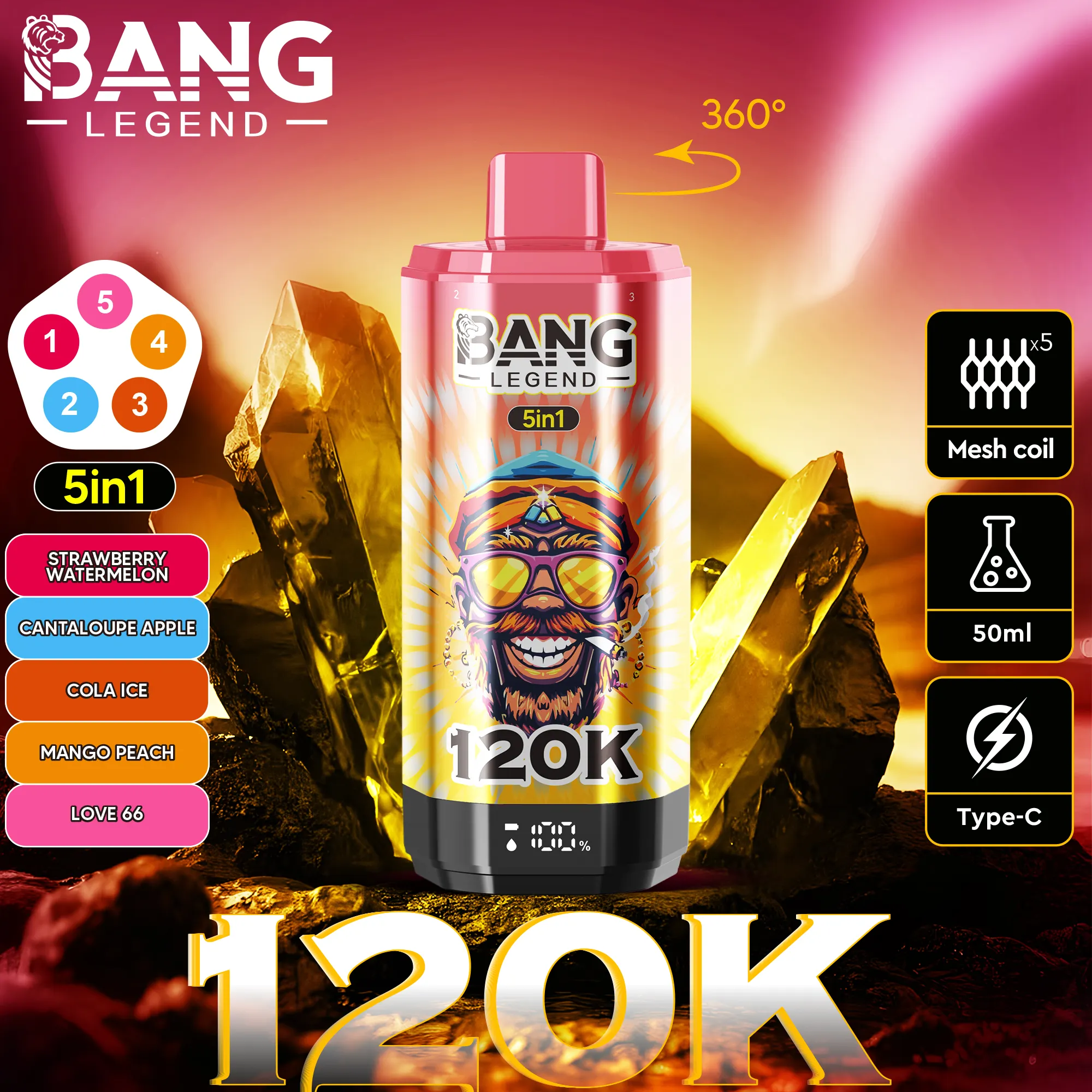 Bang Legend 120000 120K Puffs 5 in 1 (10PCS)EU - immagine 11