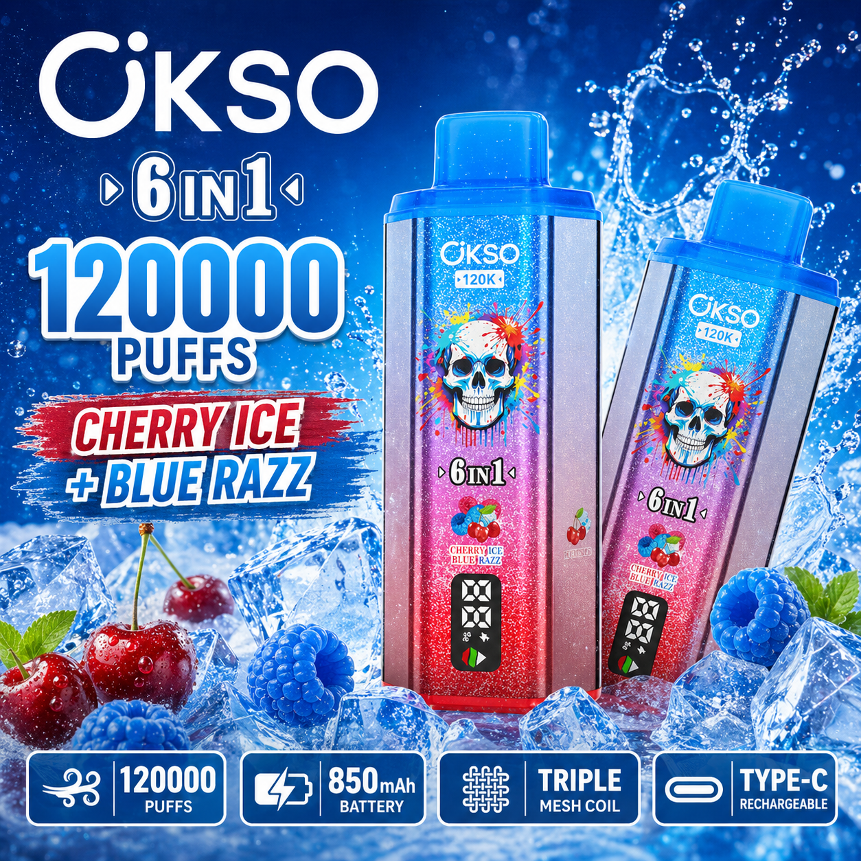 OKSO 6in1 120K Vape | 120000 Puffs