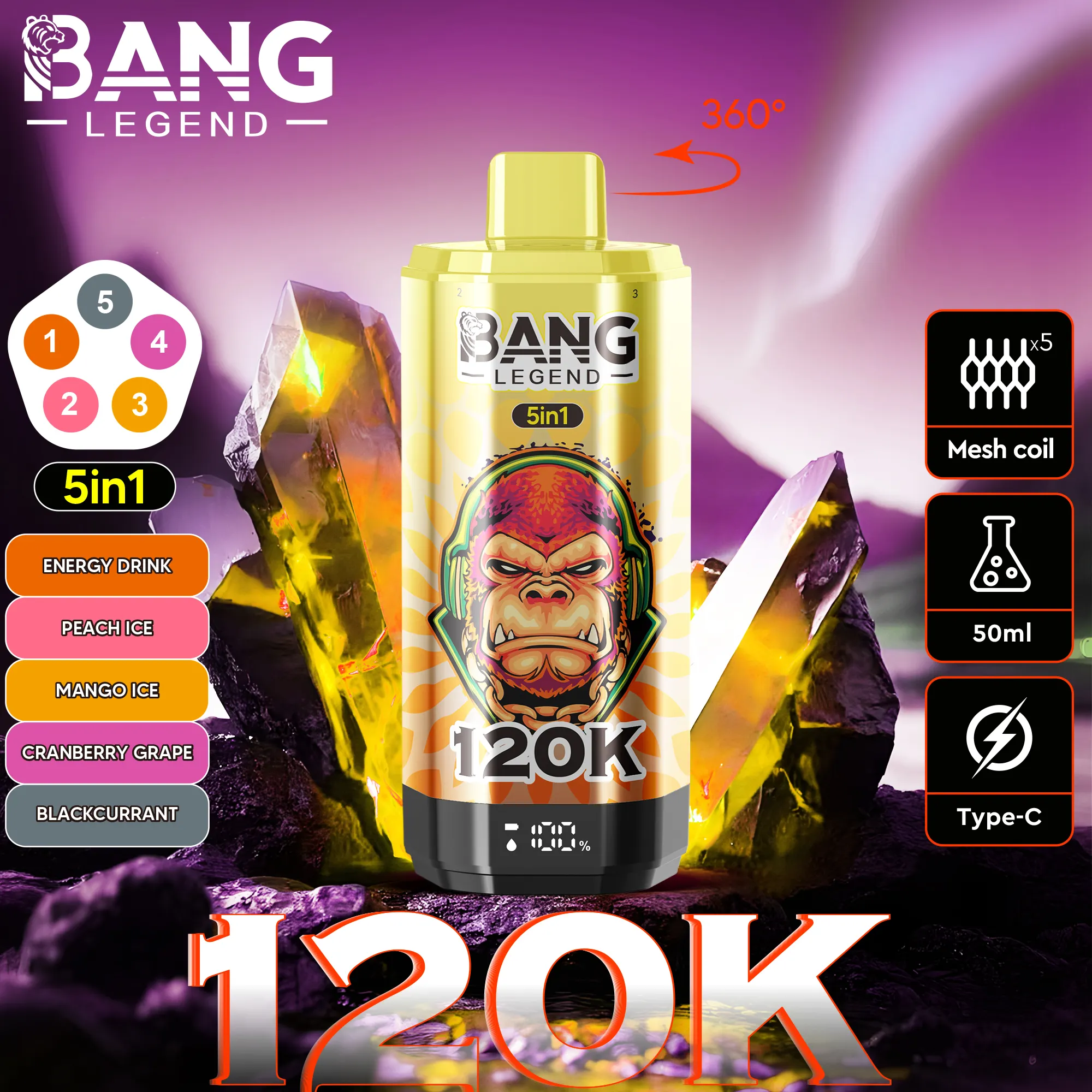 Bang Legend 120000 120K Puffs 5 in 1 (10PCS)EU - immagine 17