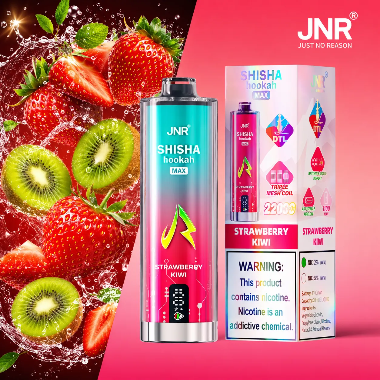 JNR Shisha Max Vape | 22000 Puffs (50 PCS) - immagine 14
