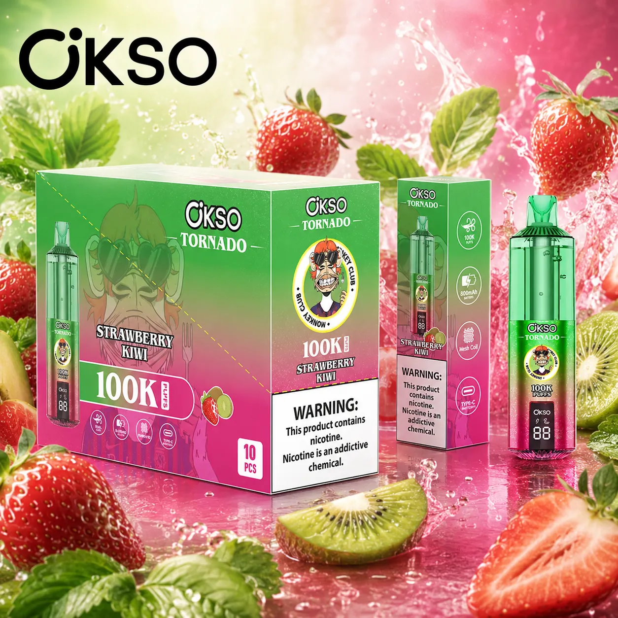 OKSO Tornado 100K Disposable Vape(10PCS) - immagine 15