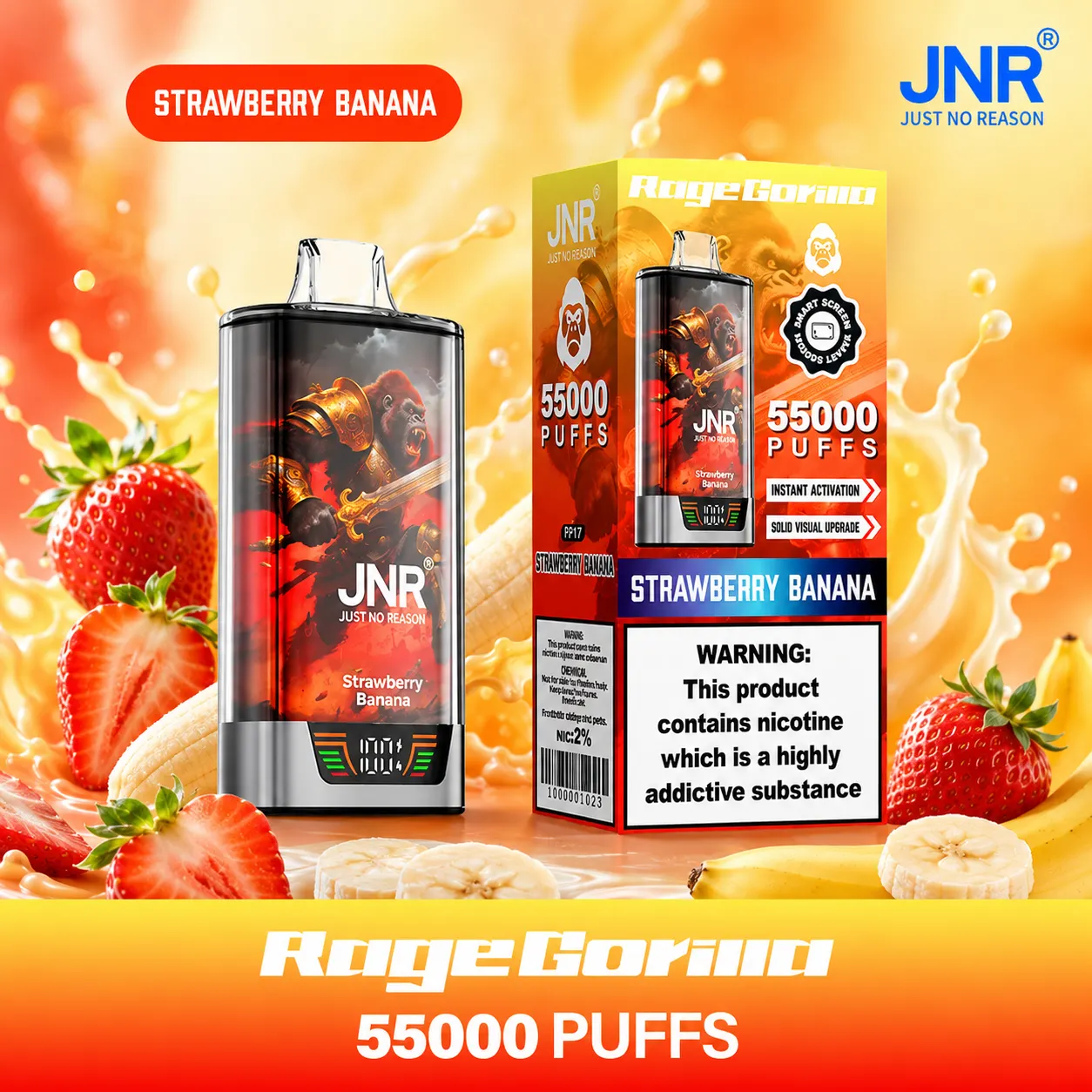 JNR Rage Gorilla Vape | 55000 Puffs (50 PCS) - immagine 2